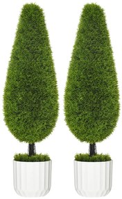 Műnövény szett, 2 db ciprus, cserépben 90cm magas
