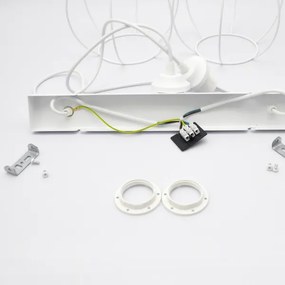 Gyerek csillár zsinóron STARS 2xE27/15W/230V kék/fehér