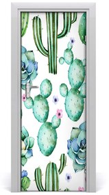 Ajtóposzter öntapadós kaktuszok 95x205 cm