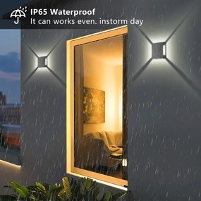 Brilagi - QUADRAY LED/4W/230V kültéri fali lámpatest, antracit, IP65