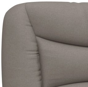 tópszínű szövet ágykeret matrac nélkül Hvar 160 x 200 cm