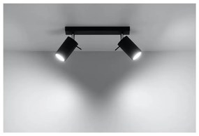 Fekete spotlámpa 8x30 cm Etna – Sollux