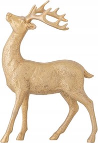 Dekoráció Pranzer karácsonyi arany nagy rénszarvas álló szarvas 30 cm