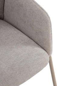 Bézs kárpitozott étkezőfotel szett 2 db-os Aslin – MOME