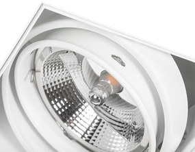 6 darabos süllyesztett spotlámpa szett fehér GU10 AR111 keret nélküli 2-lámpás - Oneon