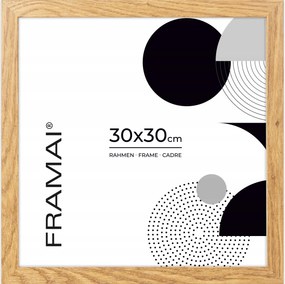 Képkeret tölgy színben, négyzet alakú 30x30 cm Mdf