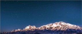 A hegyek és az éjszakai égbolt képe (120x50 cm)