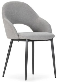 Világosszürke kárpitozott étkezőszék szett 2 db-os Lia – Marckeric