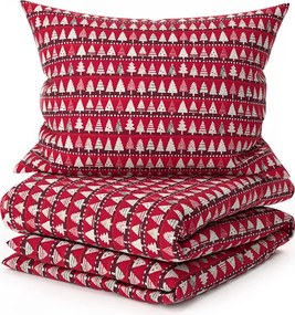 Pamut ágynemű BURGUNDY FÁK bordó színű Ágyneműhuzat mérete: 70 x 90 cm | 140 x 220 cm