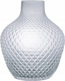 Gron üveg Váza átlátszó átm. 19cm