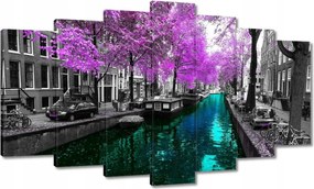 Festmények 140x80 Folyó Amszterdamban