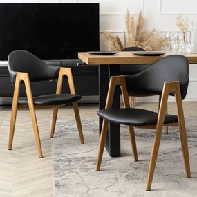 Krzesło WILLY Czarne Ekoskóra