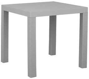 Világosszürke Rattan Kerti Asztal 80 x 80 cm FOSSANO Beliani
