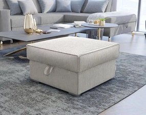 Taburet SMART COSARO XL tárolóval 71x71 cm, világos bézs