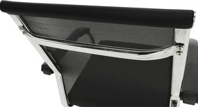 Tárgyalószék, fekete/ezüst, ESIN