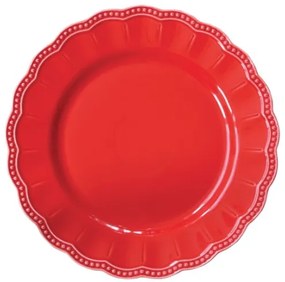 Elite Red prémium piros porcelán lapostányér