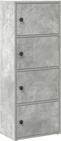 vidaXL betonszürke szerelt fa könyvespolc 40x24x102 cm