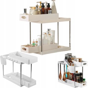 Mosdó Alatti Rendszerező Konyhaszekrényhez Fürdőszoba Vízszintes Fehér