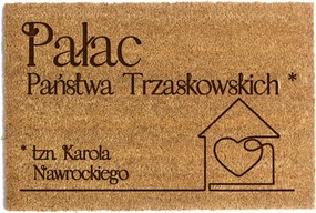 Lábtörlő Ajtó Alá 40 x 60cm Trzaskowski állam palotája *azaz Károly