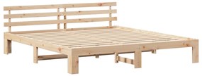 Fenyőfa ágykeret Természetes Tömör fenyőfa 200 x 200 cm Tartós