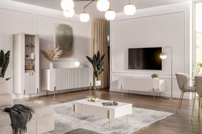 Malmi vitrin fém lábakon - 60 cm - kasmír / krém bianca / arany lábak