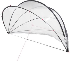 vidaXL Medence kupola Átlátszó 430 x 430 x 210 cm PVC