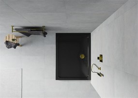 Mexen Slim Akril masszív zuhanytálca    120 x 80 cm,fekete + Ajándék szifon arany - 40708012G Akril zuhanytálca