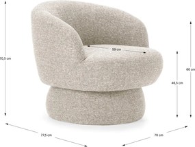 Bézs forgó fotel Dali – MOME