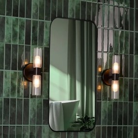 Där Lighting BOL0922 - Fürdőszobai fali lámpa BOLTON 2xG9/5W/230V IP44 fekete