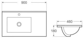 AREZZO design Texas 90x46 mosdótál balos AR-090B
