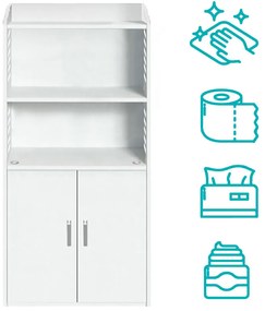 Kis méretű fürdőszobai szekrény, fehér