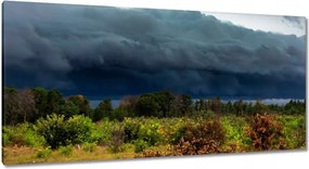 Vászonkép 115x55 Ősz Hegyek Folyó Fák