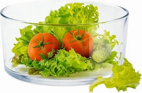 Edwanex Üveg Kerek Saláta tálaló Átlátszó Tál 24 CM Nagy Egyenes