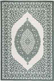 Teraszszőnyeg 120x170,zöld krémszínű kétoldalas,lapos szövésű zsinóros