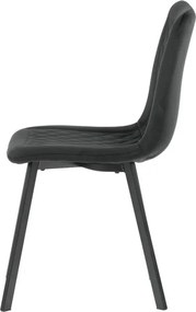 Étkezőszék, fekete, bársony szövet, DCL-973 BK4