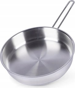 Rozsdamentes acél serpenyő 18/10 bevonat nélkül Prémium indukciós gáz 26 cm
