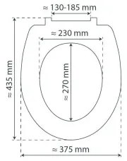 Schütte 80104 - SPIRIT antracit WC-ülőke, SoftClose, MDF fa