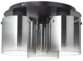 Brilliant - Mennyezeti lámpatest BETH 3xE27/60W/230V átmérő 37 cm fekete/füstszínű