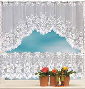 Függöny 2 részes 60x160cm 30x160cm Swecomze Virágmintás Függöny