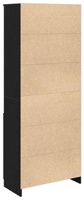 fekete tölgy szerelt fa magasszekrény 70 x 35 x 180 cm