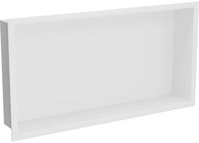 Mexen X-Wall-R fürdőszoba süllyesztett polc kerettel 60 x 30 cm, Fehér - 1920603010
