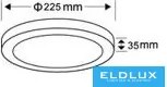 ELDLUX P225B-T3C Kerek Mennyezeti Lámpa IP20
