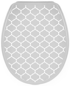 BISK Erga Iris, polipropilén WC-ülőke, szürke, Orient mintával, ERG-07989