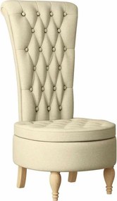 vidaXL Papucs fotel Krém 56,5 x 70 x 110 cm szövet