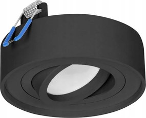 Sormus R mennyezeti spot lámpatest, MR16/GU10, állítható, kör, fekete