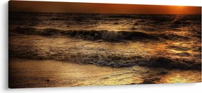 Kép - Hullámok a parton (120x50 cm)