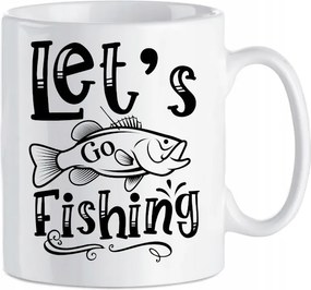 Horgász mintás bögre Lets Go Fishing 330 ml