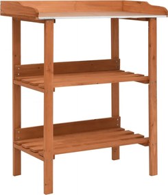 vidaXL fenyőfa virágtartó állvány 76 x 37 x 89 cm