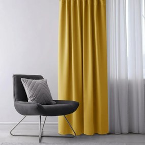 AmeliaHome Blackout EYELETS függöny, mustárszínű, 140 x 245 cm