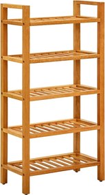 vidaXL tömör tölgyfa cipőtartó 5 polccal 50 x 27 x 100 cm